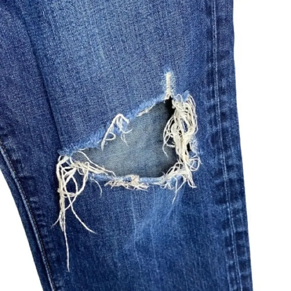 Abercrombie & Fitch button fly slim straight distressed jeans 30 X 30